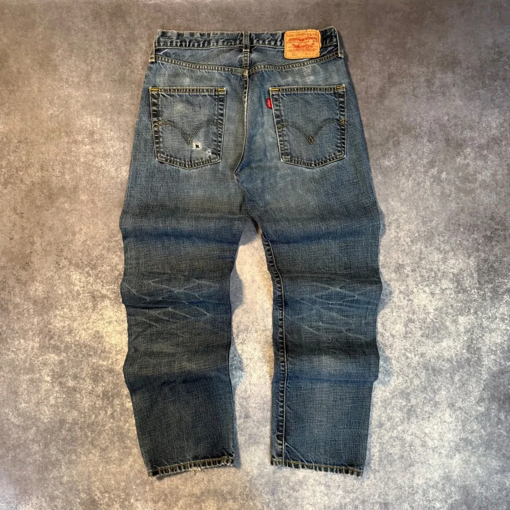 Vintage Levis 501 Limited Edition Mens 32x32 Blue Straight Leg Button Fly Jeans
